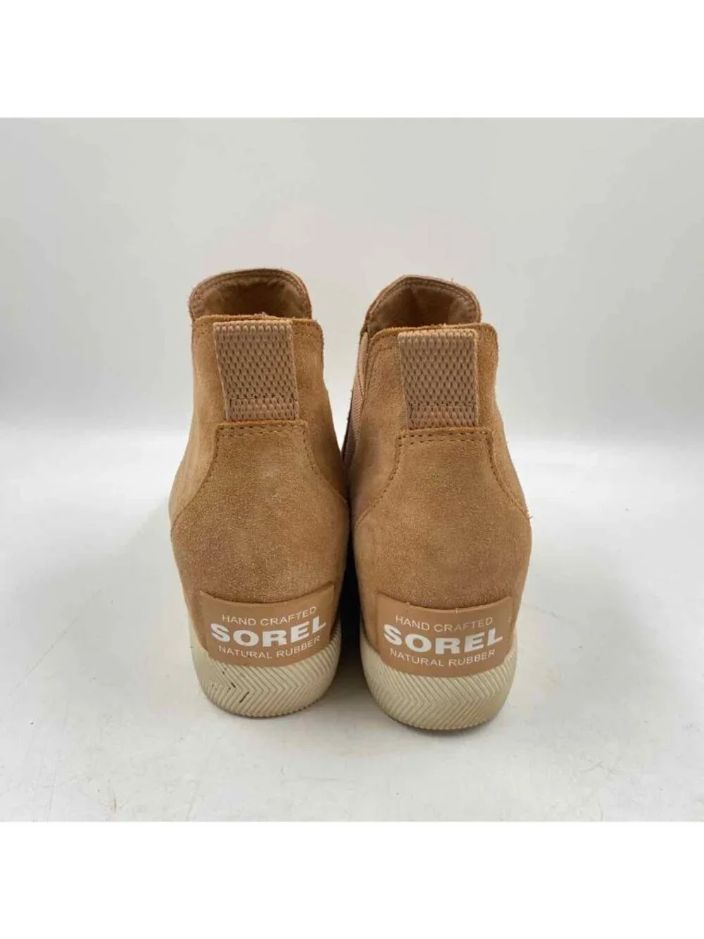 Sorel EVIE II Leather Camel Tan Women's Shoe Size 9.5 Solid Boots
